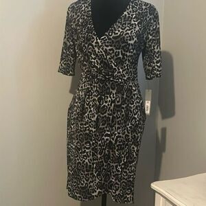 NWT Apt 9 elbow sleeve wrap dress   C